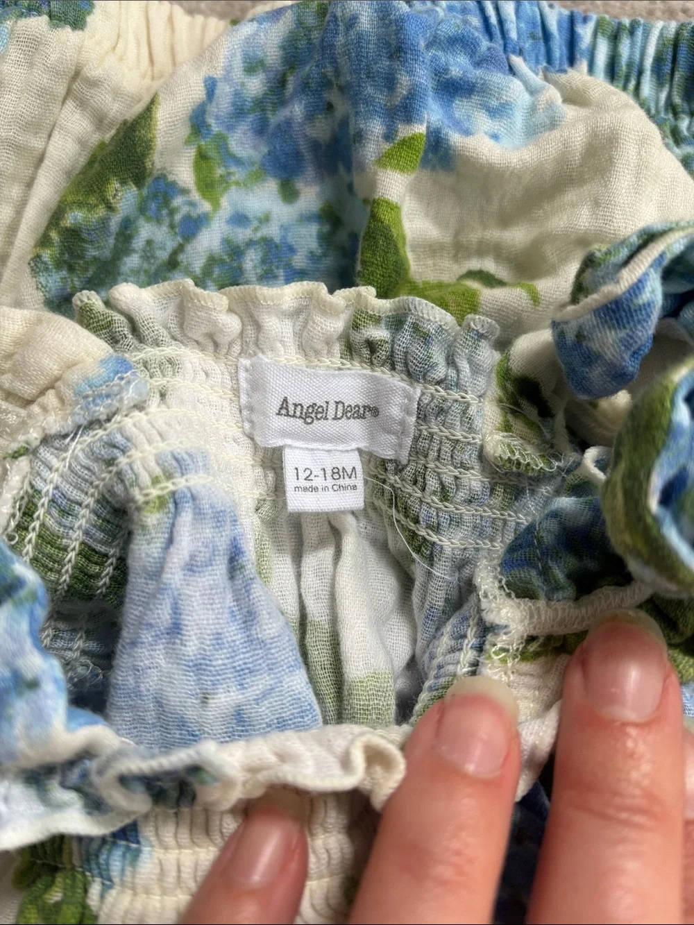 Angel Dear Muslim Watercolor Hydrangeas Set 12-18 mos